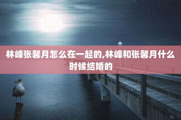 林峰张馨月怎么在一起的,林峰和张馨月什么时候结婚的