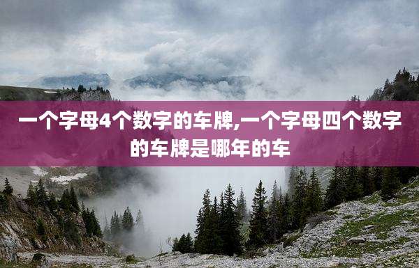 一个字母4个数字的车牌,一个字母四个数字的车牌是哪年的车