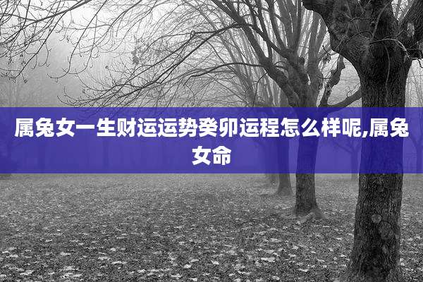 属兔女一生财运运势癸卯运程怎么样呢,属兔女命