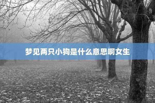 梦见两只小狗是什么意思啊女生