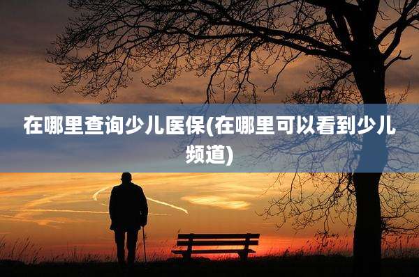 在哪里查询少儿医保(在哪里可以看到少儿频道)