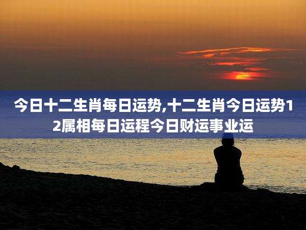 今日十二生肖每日运势,十二生肖今日运势12属相每日运程今日财运事业运