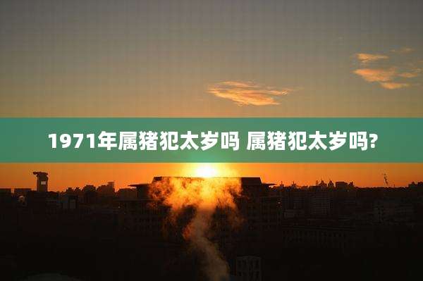 1971年属猪犯太岁吗 属猪犯太岁吗?
