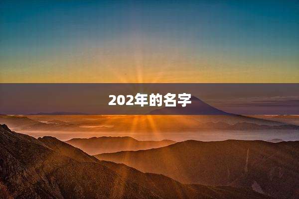 202年的名字