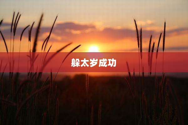 躲太岁成功
