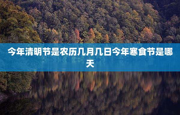 今年清明节是农历几月几日今年寒食节是哪天