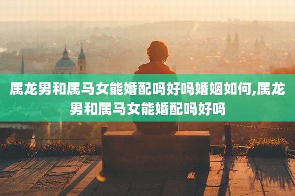属龙男和属马女能婚配吗好吗婚姻如何,属龙男和属马女能婚配吗好吗