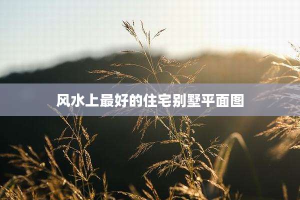 风水上最好的住宅别墅平面图