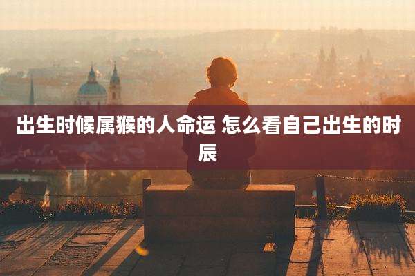 出生时候属猴的人命运 怎么看自己出生的时辰