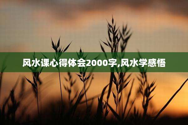 风水课心得体会2000字,风水学感悟