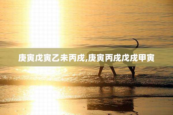 庚寅戊寅乙未丙戌,庚寅丙戌戊戌甲寅