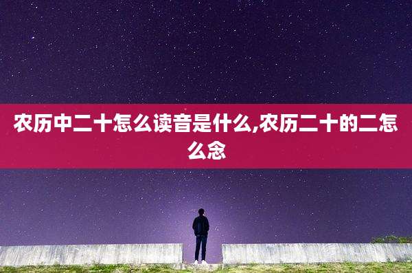农历中二十怎么读音是什么,农历二十的二怎么念