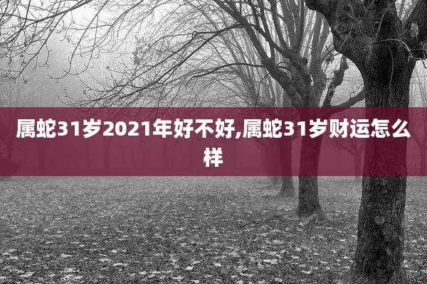 属蛇31岁2021年好不好,属蛇31岁财运怎么样