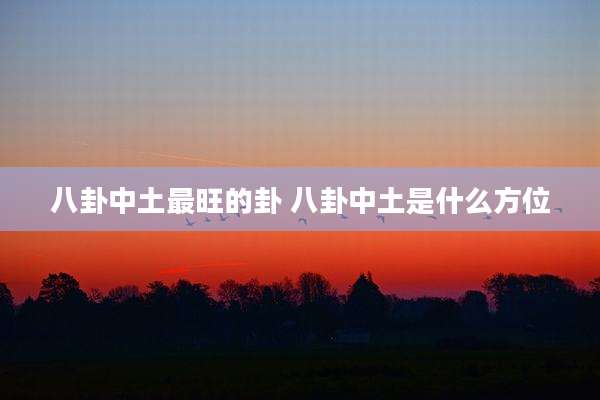 八卦中土最旺的卦 八卦中土是什么方位