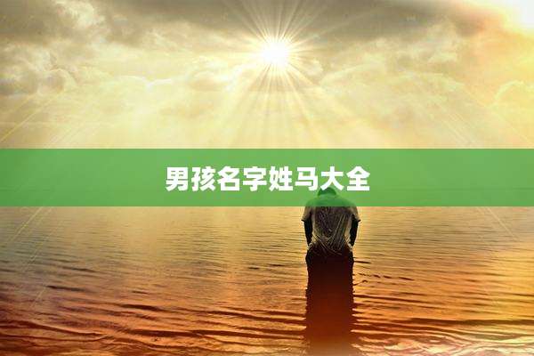 男孩名字姓马大全