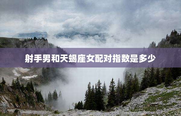 射手男和天蝎座女配对指数是多少