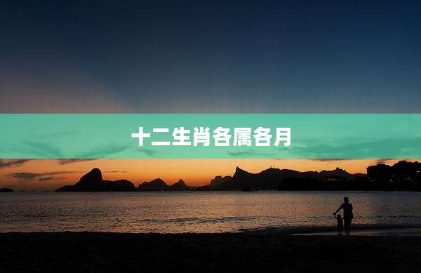 十二生肖各属各月