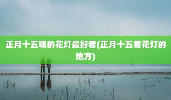 正月十五哪的花灯最好看(正月十五看花灯的地方)