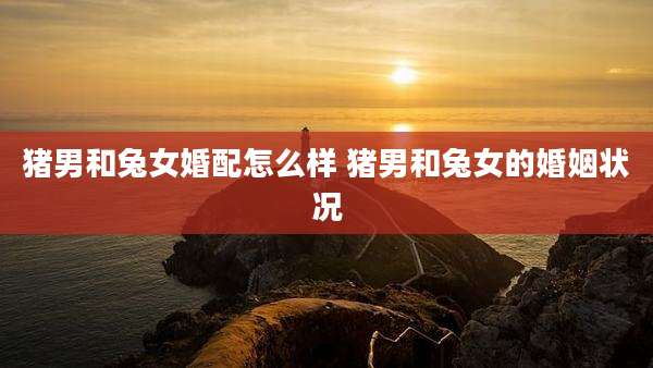 猪男和兔女婚配怎么样 猪男和兔女的婚姻状况