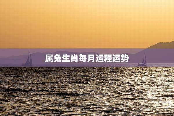属兔生肖每月运程运势