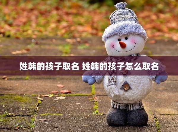 姓韩的孩子取名 姓韩的孩子怎么取名