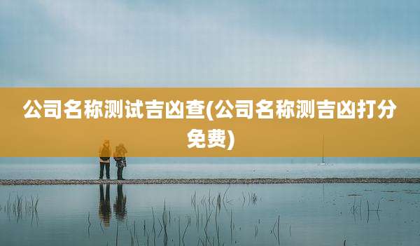 公司名称测试吉凶查(公司名称测吉凶打分免费)