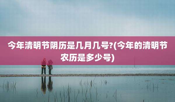 今年清明节阴历是几月几号?(今年的清明节农历是多少号)