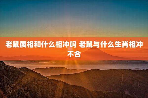 老鼠属相和什么相冲吗 老鼠与什么生肖相冲不合