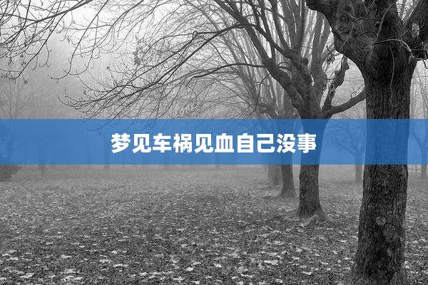 梦见车祸见血自己没事