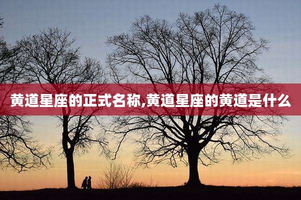 黄道星座的正式名称,黄道星座的黄道是什么