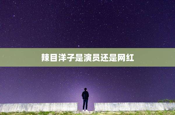 辣目洋子是演员还是网红