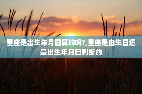 星座是出生年月日算的吗?,星座是由生日还是出生年月日判断的