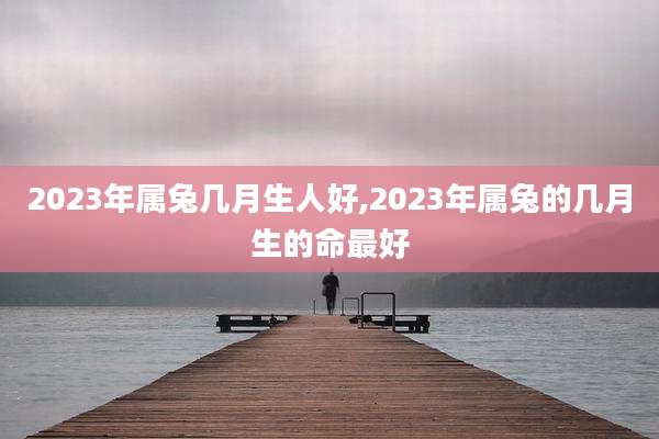 2023年属兔几月生人好,2023年属兔的几月生的命最好