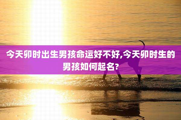 今天卯时出生男孩命运好不好,今天卯时生的男孩如何起名?