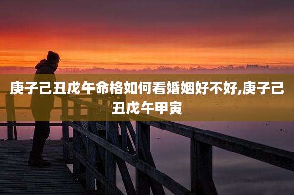 庚子己丑戊午命格如何看婚姻好不好,庚子己丑戊午甲寅