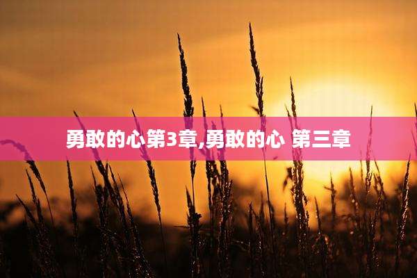 勇敢的心第3章,勇敢的心 第三章