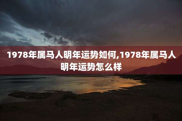 1978年属马人明年运势如何,1978年属马人明年运势怎么样
