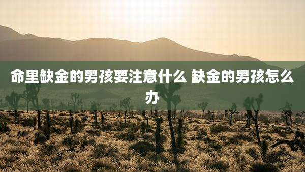 命里缺金的男孩要注意什么 缺金的男孩怎么办