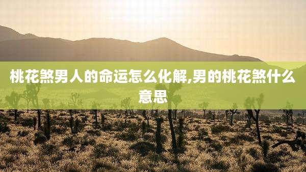 桃花煞男人的命运怎么化解,男的桃花煞什么意思