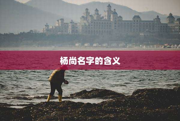杨尚名字的含义