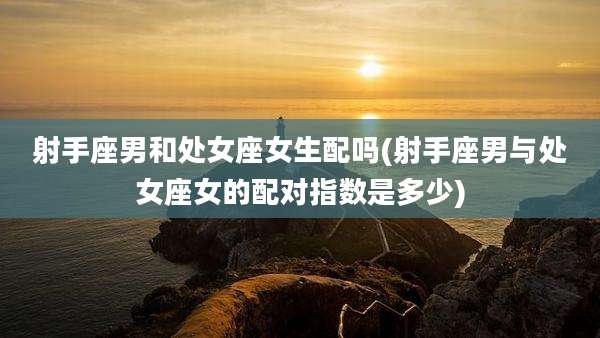 射手座男和处女座女生配吗(射手座男与处女座女的配对指数是多少)
