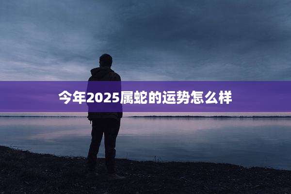 今年2025属蛇的运势怎么样