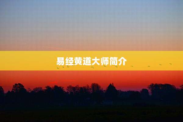 易经黄道大师简介