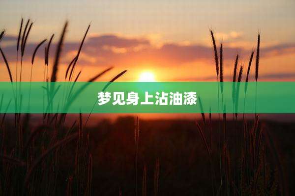 梦见身上沾油漆