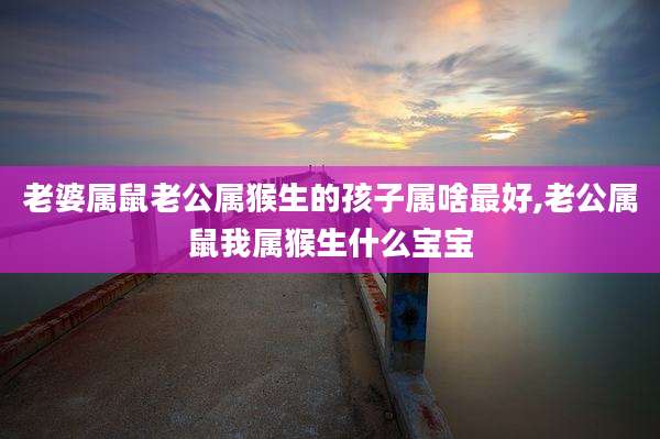 老婆属鼠老公属猴生的孩子属啥最好,老公属鼠我属猴生什么宝宝