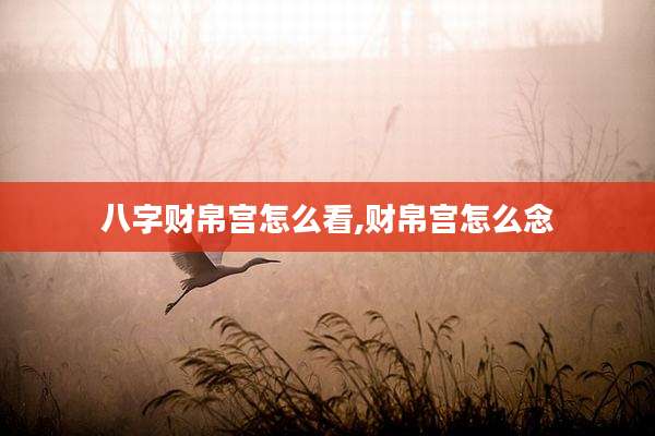 八字财帛宫怎么看,财帛宫怎么念