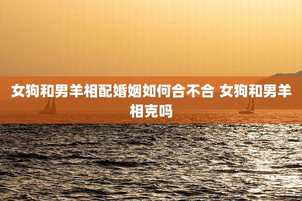 女狗和男羊相配婚姻如何合不合 女狗和男羊相克吗
