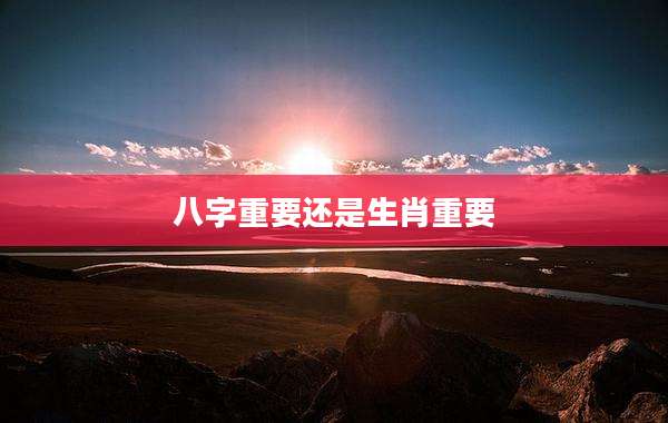 八字重要还是生肖重要