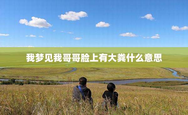 我梦见我哥哥脸上有大粪什么意思