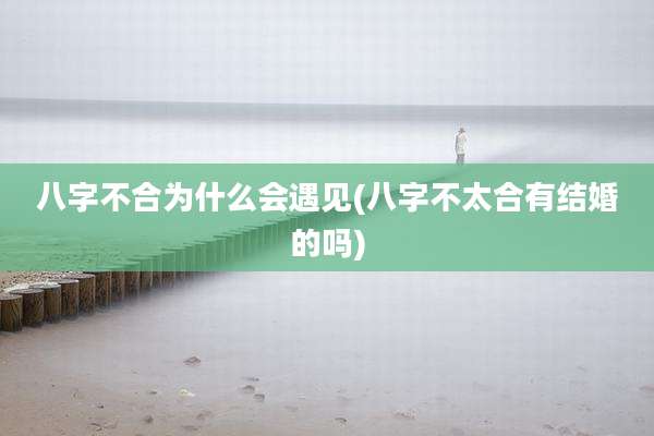 八字不合为什么会遇见(八字不太合有结婚的吗)